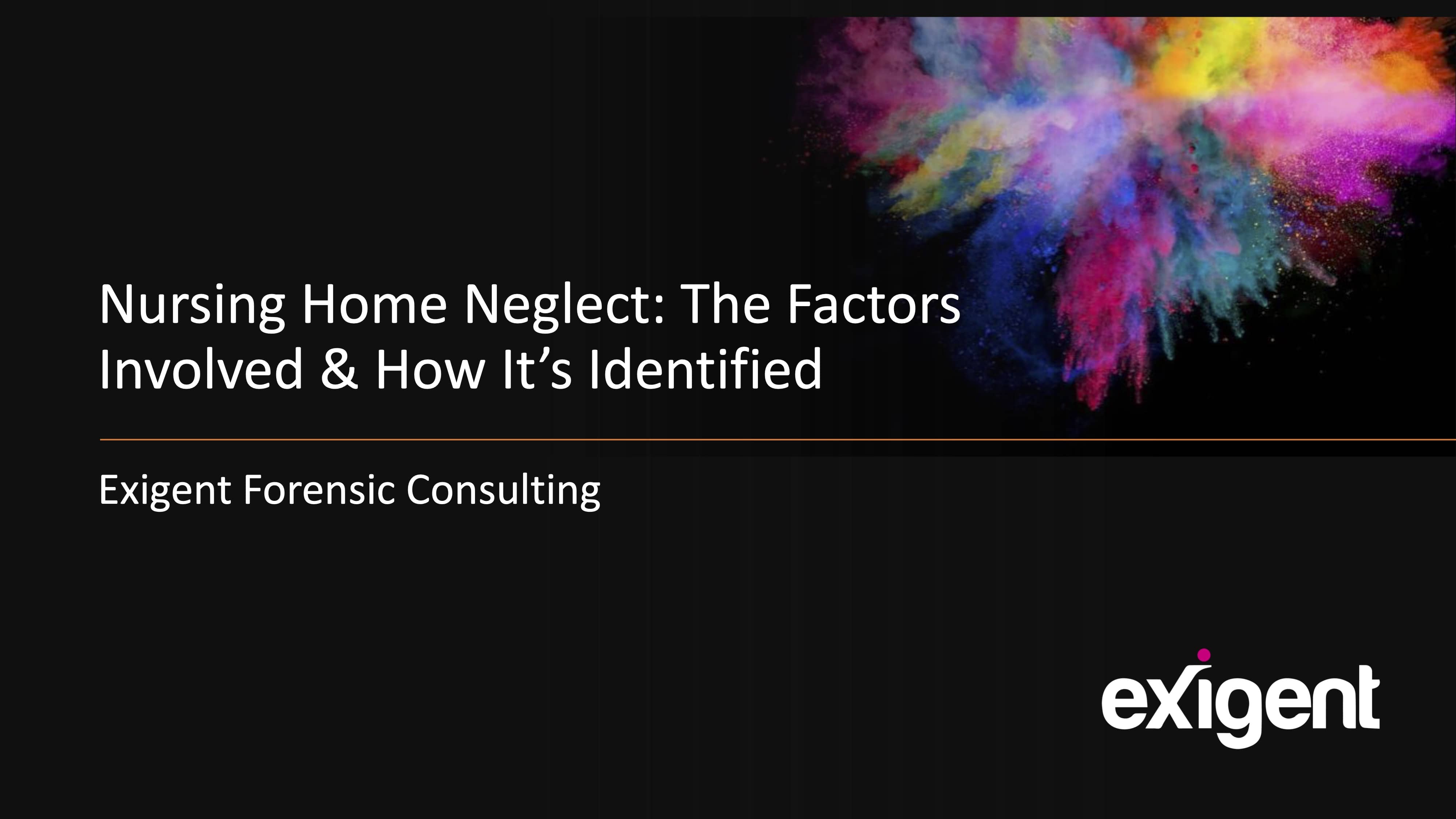 Nursing Home Neglect The Factors Involved & How It's Identified Exigent